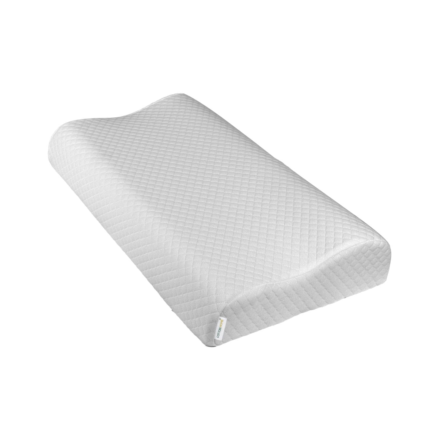 Cotton Home Cervical Support Memory Foam Pillow- White 60x35cm (9-11cm) Orthopaedic Pillow for Neck and Shoulder Pain Relief Bed Pillows for Side Back Stomach Shoulder Sleepers with Washable Cover