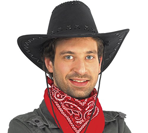 Preisvergleich Produktbild Guirca Fiestas GUI13068 - schwarzer Leder-Cowboyhut