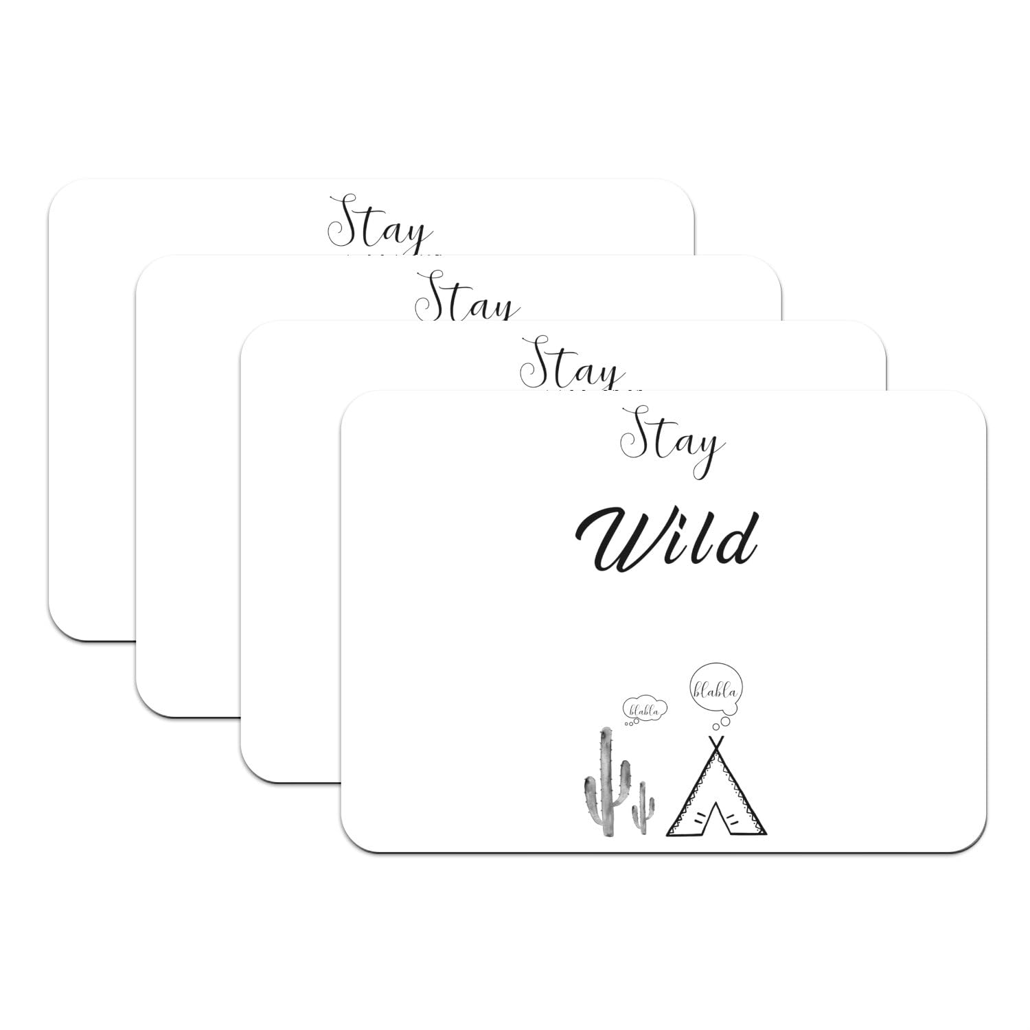 Sets de table caoutchouc Stay Wild grand format pour protéger vos tables des assiettes chaudes