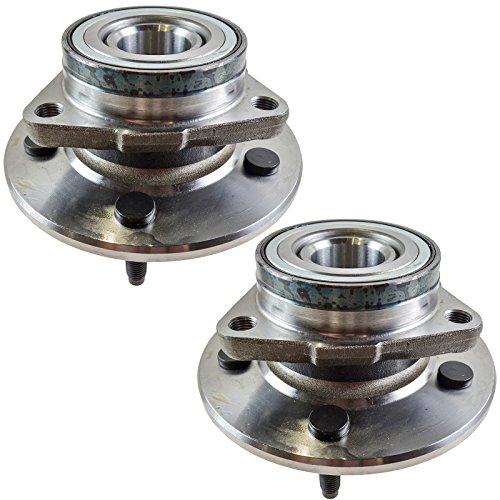 Image of TRQ 2 Piece Front Wheel Bearing & Hub Assembly Set Compatible with 1997-2000 Ford F-150