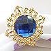 Tangpan 10pcs Gold-Light Napkin Ring Rhinestones Napkin Rings for Weddings Pearl Napkin Rings Shiny (Dark Blue)