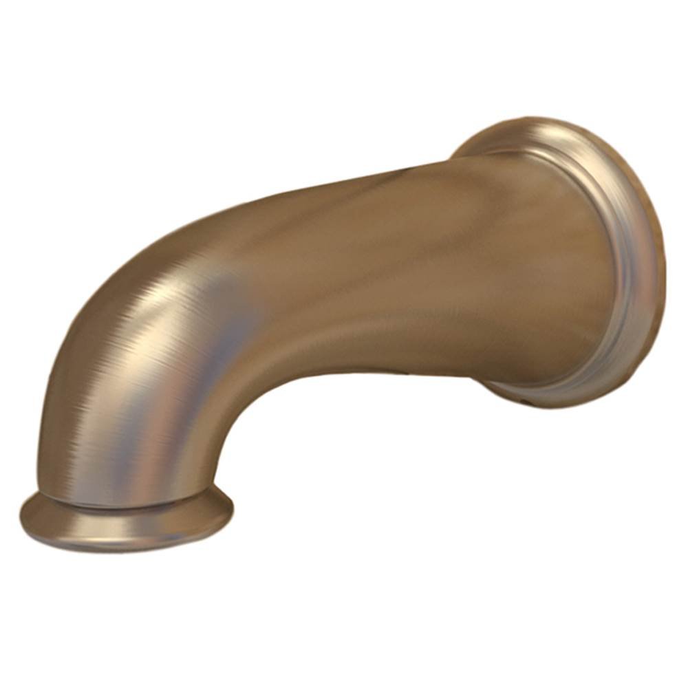 Danco Decorative 8-Inch Tub Spout with Pull Down Diverter, Brushed Nickel, 10319