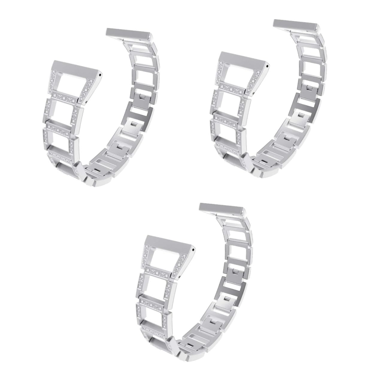 Uonlytech 3 Correas De Acero Inoxidable Para Reloj Exquisitas Y Únicas De Repuesto Para Reloj Inteligente Correa De Reloj De Pulsera De Moda.