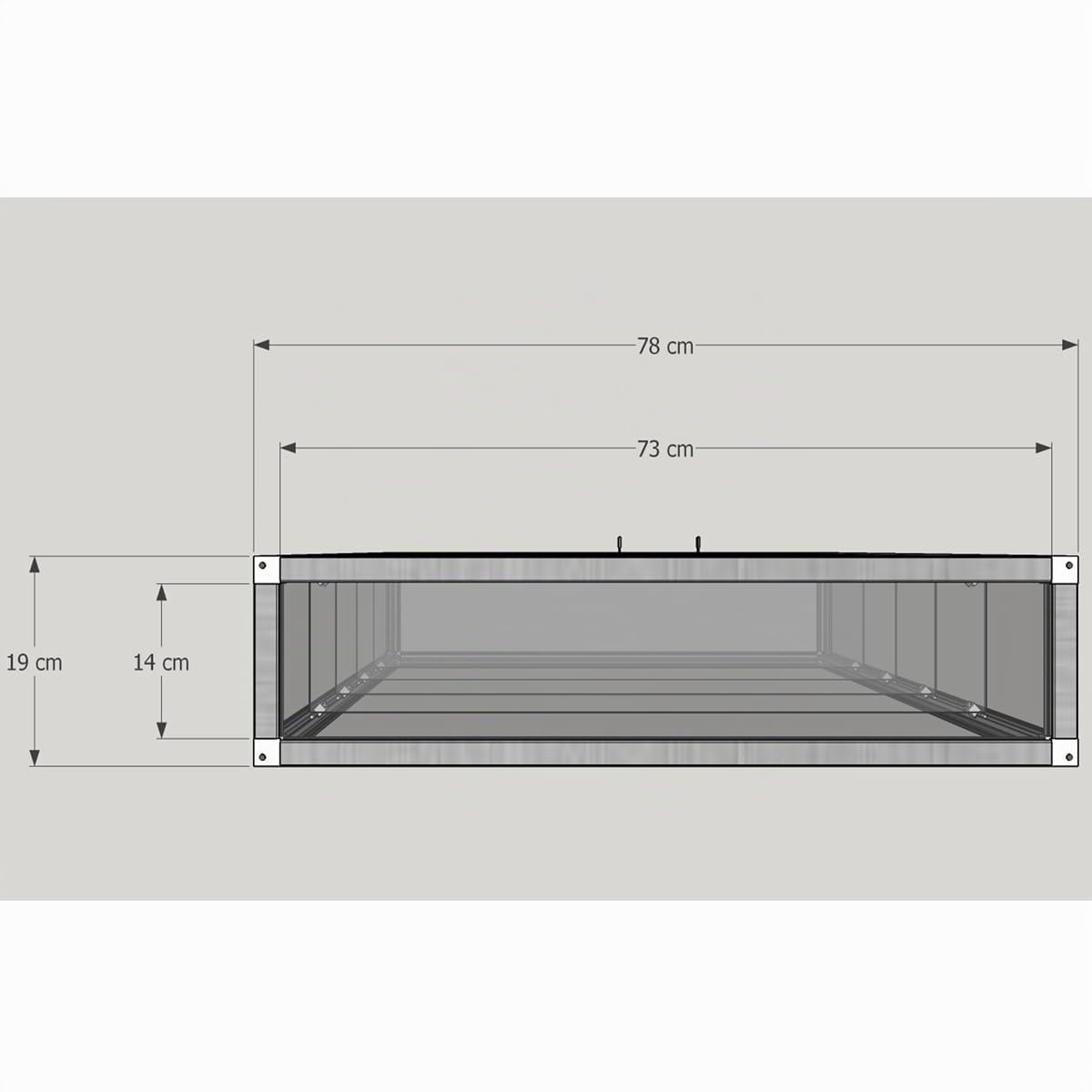 MHN Wandvitrine T 19 x B 78 x H 88 cm - Sammler Hängevitrine abschließbar - große Glas-Vitrine Wand hängend CPR - ohne Beleuchtung
