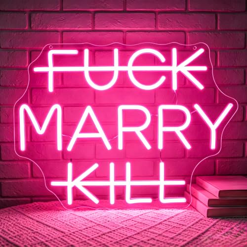 Image of Marry Neon Sign for Wall Decor Light Up Sign Led Signs for Room Party Home Wall Decor USB Powered