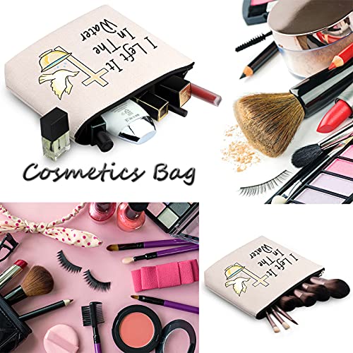 WCGXKO Adult Woman Baptism Gift Baptized I Left It In The Water Zipper Pouch Makeup Bag (I Left It In The Water)3