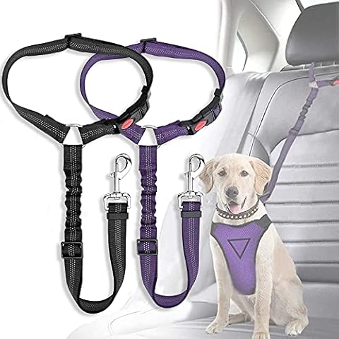 Cinturón de seguridad ajustable para perros Kelivi con retención de reposacabezas thumbnail