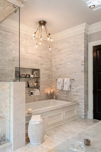 Stone Center Online Carrara White Marble 2X8 Tile Polished Kitchen Bath Wall Floor Backsplash Shower (100 Sq.ft.) #TOP3