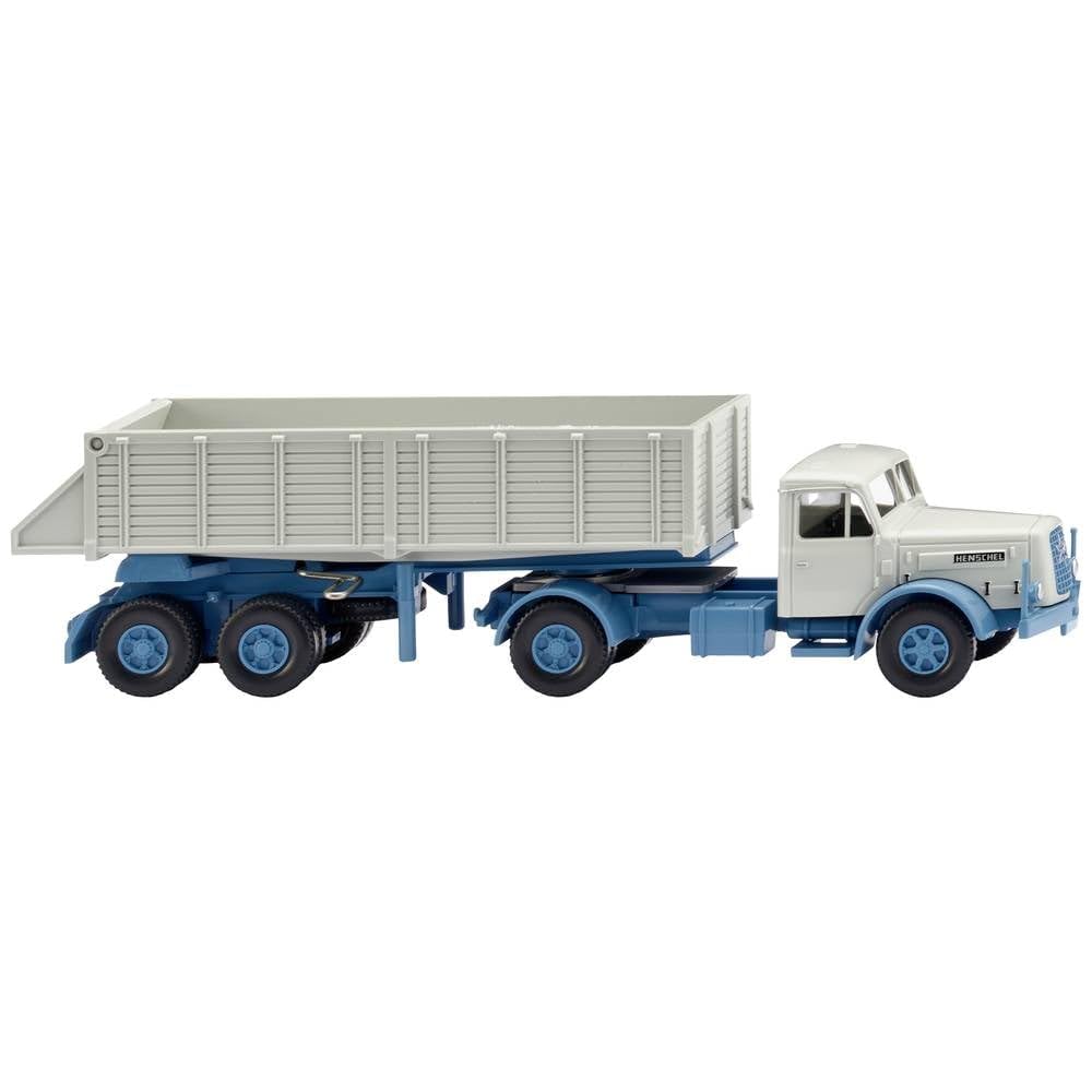 Wiking 067711 H0 Henschel Rear Tipper Semi-Trailer Light Blue/Papyrus White, various, 1:87