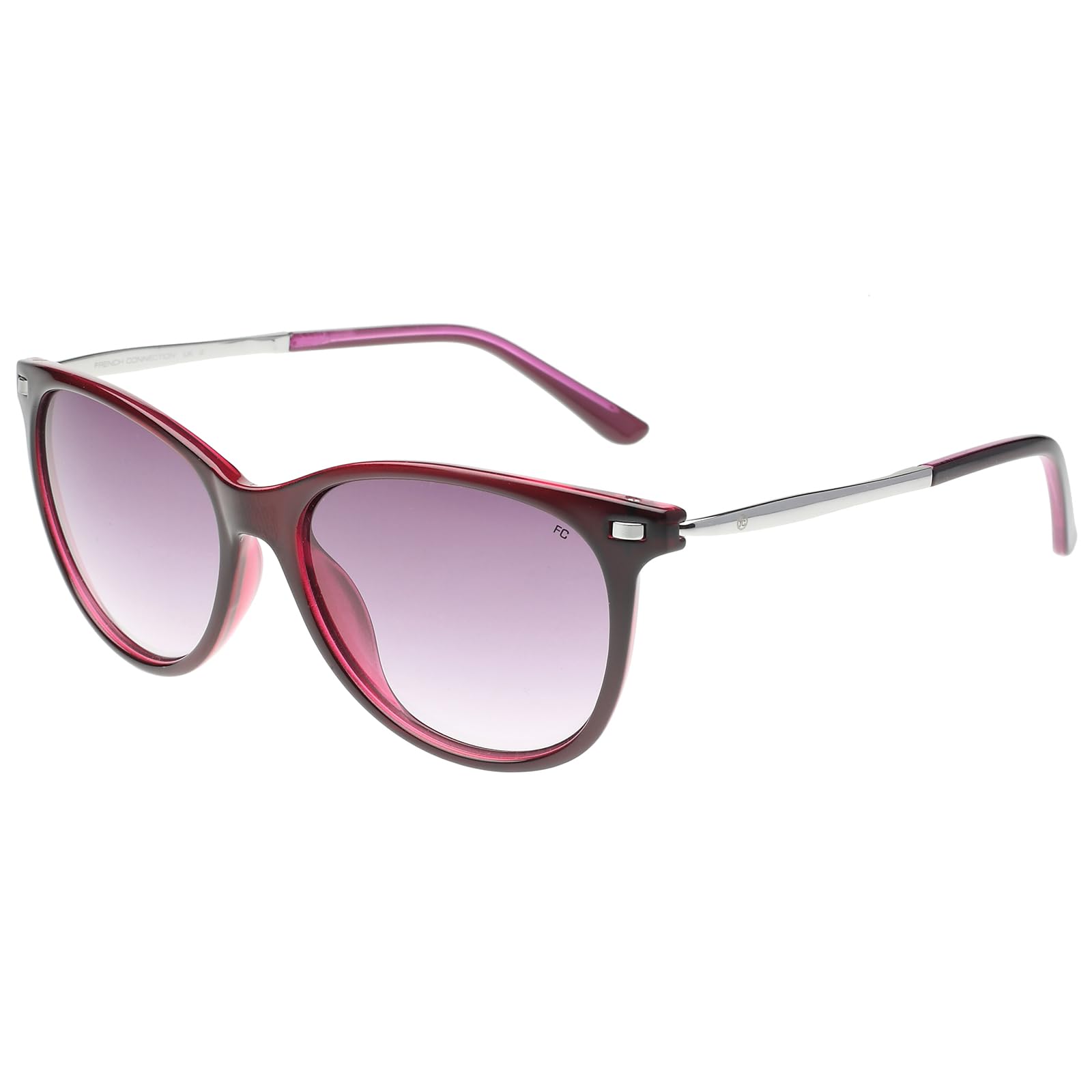 french connection |Red Full Frame Cat-eye Sunglasses|100% UV Protected (Uv 400) Purple Gradient Faded Lens|Women's|Medium|FC 7617 C2 54 S-picture-22