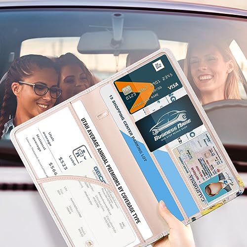 Image of CoBak Car Registration and Insurance Holder | Vehicle Glove Box Car Organizer,Auto Truck Comparment Accessories Case with Magnetic Closure for Driver License,Cards