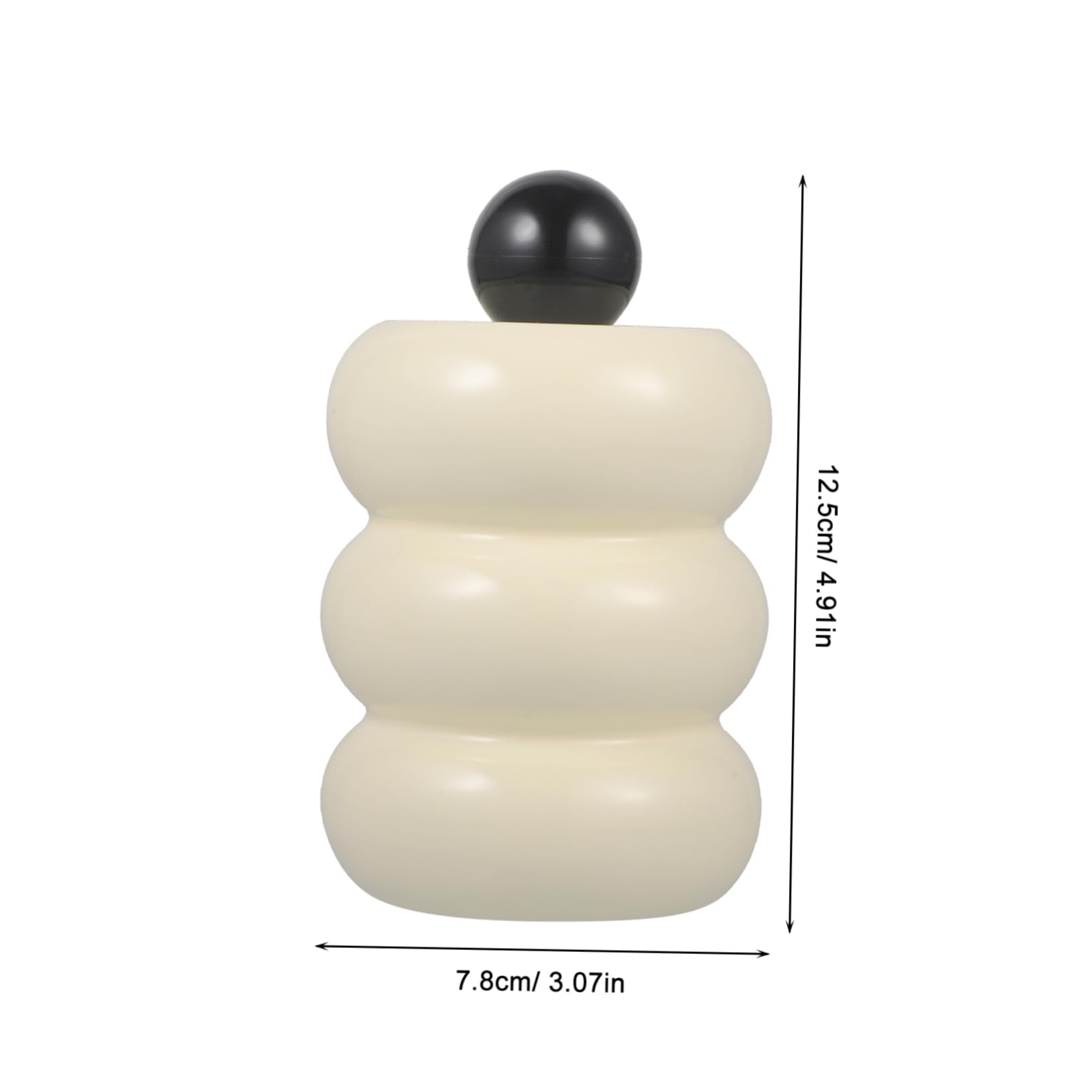 WOONEKY Ceramic Toothpick Jar Cotton Pads Toothpicks Small Swab Carriers Cotton Swab Holders Toothpick Organizer Jar Swab Storage Jar Cotton Swab Jar Household Swab Jar Beige Ceramics