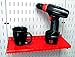 Wall Control Shelf 6in Deep Pegboard Shelf Assembly Pegboard and Slotted Tool Board - Red