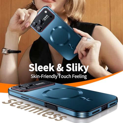 Image of for iPhone 17 Pro Max Case,Slim Design Compatible with MagSafe,Strong Magnetic Shockproof Military-Grade Protection for Screen & Camera Cover Case for 17 Pro Max,Blue