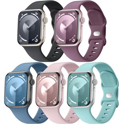 Maledan Compatible with Apple Watch Bands for Women Men 49mm 44mm 45mm 46mm 38mm 40mm 41mm 42mm, Soft Silicone Strap Sport Bands Replacement for iWatch Series 10 9 8 7 6 5 4 3 SE Ultra 2 Accessories - image 1
