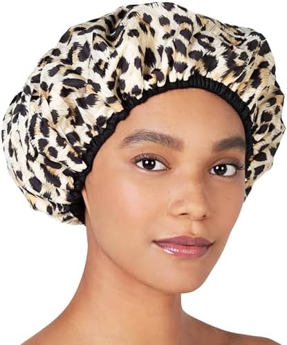 Betty Dain Socialite Reusable Shower Cap, Safari Spots, Terry Lined