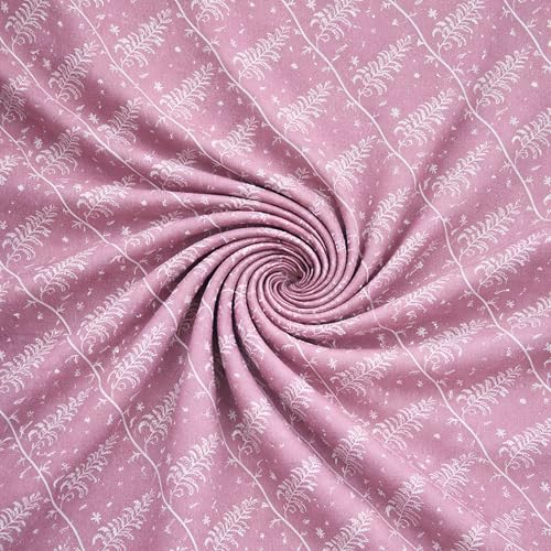 Image of Skyla Bedsheet for Double Bed| King Size 400 TC Cotton| 108 * 108 Inch Bedsheet|King Size Bedsheet with 2 Pillow Covers(Pink Ferm)