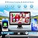 Wxndfr Wireless Carplay Screen for Car, 7 Inch Portable Touchscreen Car Stereo with Apple CarPlay & Android Auto,Bluetooth, Mirror Link, Voice Control, AUX/FM for All Vehicles