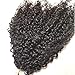 Kinky Curly Crochet Human Hair Extensions Pre-Separated Crochet Hair Multi-Textured Kinky Curly Reusable Micro Twists 18in 120g (Usually 240g Full Head) Natural Black