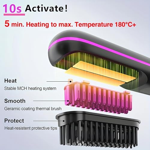 Plancha y Rizador de Pelo Inalámbrico 2 en 1 portátil miniatura 2