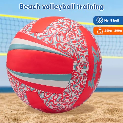Image of Soft Rubber Lightweight Volleyball for Indoor Training Game Competition, Gym, Outdoor Beach Play, Gift for Kids,Fit for Beginner, Teenager, Adult, 1pcs