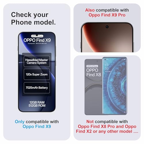 Image of Military-Grade Gorilla Tempered Glass For Oppo Find X9 (6.59 Inch) With Installation Kit | Edge to Edge Coverage | Black