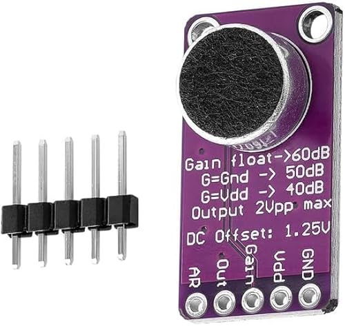 GERUI 2 Stück MAX9814 AGC Microphone Amplifier Board Compatible with Arduino