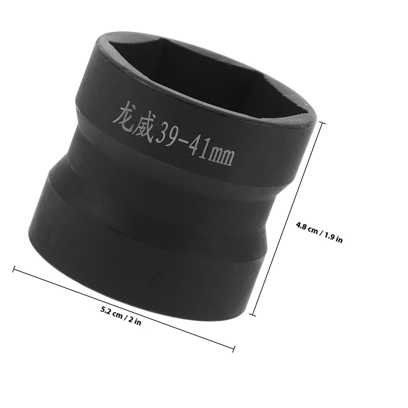 Juego de Vasos de Impacto para Reparación de Motocicleta, Acero Negro, Doble Cabeza, Diámetro 39-41mm, para Desmontar y Ajustar Tuercas en Espacios Estrechos