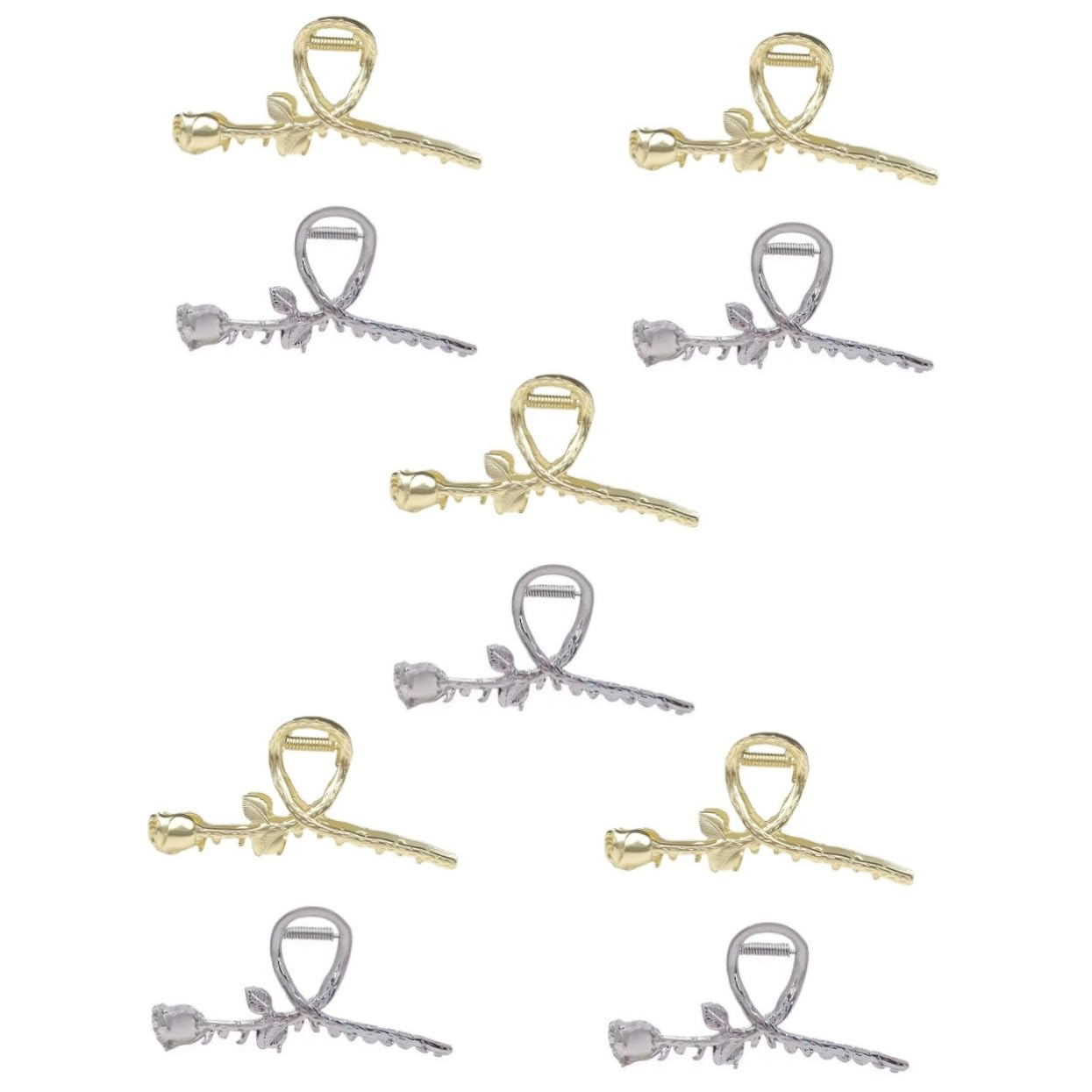 FRCOLOR 5 Set Di Fermagli Per in Metallo Color Oro Rosa Bellissimi Fermagli Per Per Donne E Ragazze Accessori Per Alla Moda 2 Pezzi * 5