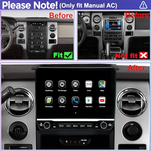 Radio con pantalla táctil QLED para Ford F150 2009-2012 miniatura 2