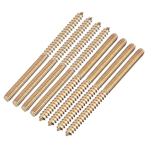 Image of uxcell 1 /4-20x4 Hanger Bolts, 8pcs Double Ended Screws Wood Dowel Screws for Furniture