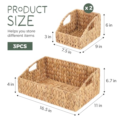 Set-of-3-Handwoven-Storage-Baskets--Decorative-Natural-Wicker-Organizer-Bins-with-Built-in-Handles-for-Bathroom-Kitchen-Pantry-Nursery-Closet-Laundry-Living-Room-and-Home-Use