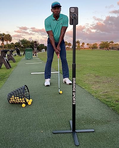 iRangeSports Range Pro Combo w/The Puck- Plus Monopod Ground Spike Golf -Magnetic, Lightweight, Portable Phone & Tablet Stand - Golf, Vlogs, Sports, Home, Digital Creators