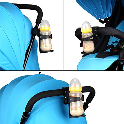 Fahrrad-Getränkehalter, Großes Kaliber Universal-Kinderwagen-Getränkehalter 360 Grad Rotation Trinkflaschenhalter für Fahrräder, Kinderwagen, Rollstuhl, Rollator, Mobility Scooter