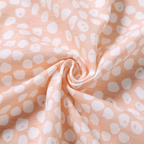 SCHLABIGU Dunne slaapzak voor de zomer, voor meisjes en jongens, lente en pasgeborenen, katoenen pyjama - 0,5 tog (roze stippen, 130 cm: 3-6 jaar kinderen) - Afbeelding 4