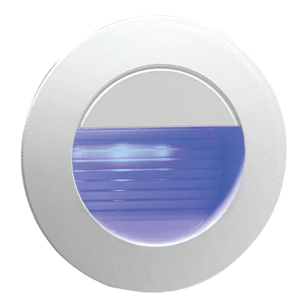 Knightsbridge NH020B Recessed Round Indoor/Outdoor LED Guide/Stair/Wall Light, Blue LED, IP54, 230 V