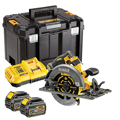 DeWalt DCS579T2 Sierra circular inalámbrica FlexVolt de 54 V de 190 mm, bate de 2 x 6 Ah, CHGR y caja