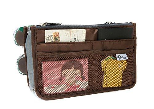 Periea Inserto Organizador de Bolsos - Chelsy (Marrón, Medio)