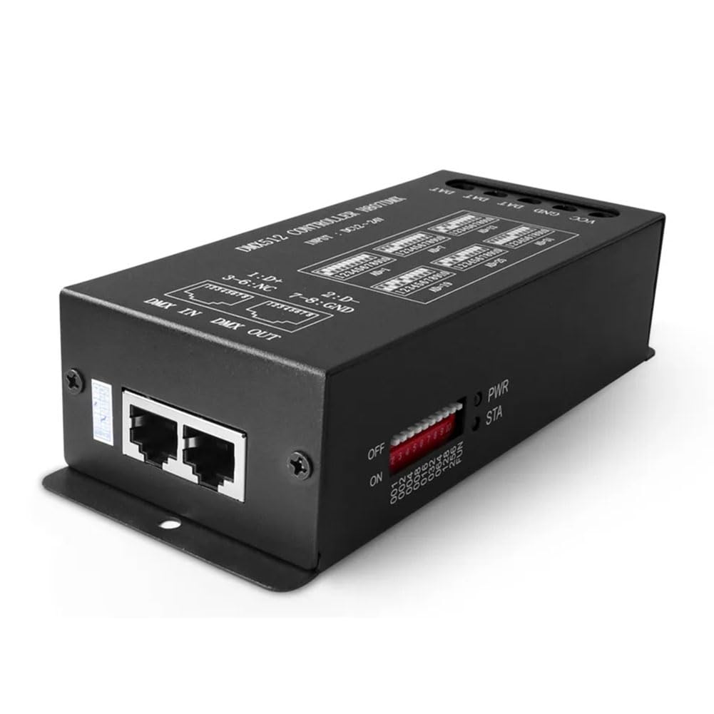 DMX512 H807 RGB Controlador LED DMX WS2811 WS2812B WS2813 WS2815 Controlador de Tira LED de PíXeles DMX Luz de Escenario 1024 PíXeles