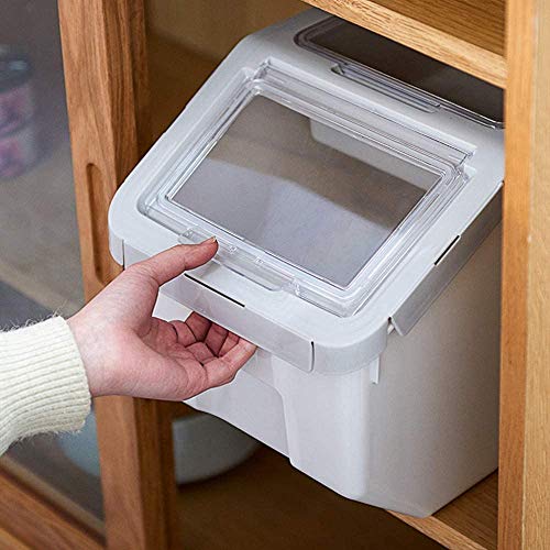 Saim Airtight Food Storage Container,Dry Food Dispenser Storage Tank,Pet Dog Cat Food Bin with Locking Lid,Measuring Cup… - Image 4