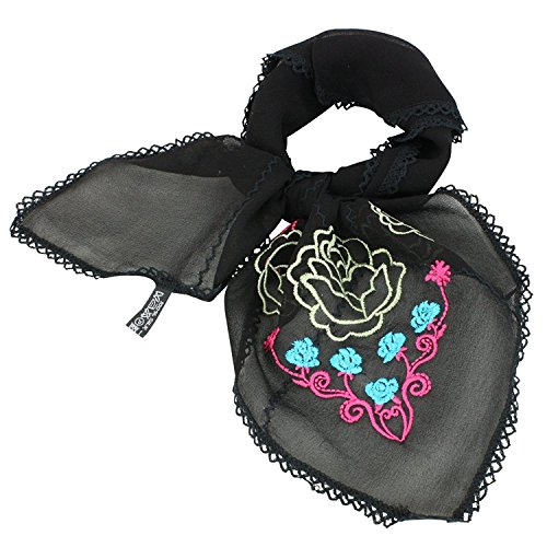 Dahlia Women's 100% Luxury Charmeuse Silk Scarf Square Neckerchief