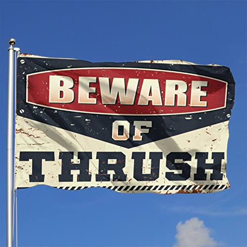 Drapeau Beware of Thrush Abipuir pour cacher un mur de dortoir