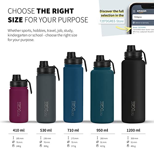 720°DGREE Vaccum Insulated Water Bottle “noLimit“, 1200ml, Leakproof, BPA-Free, Thermo Stainless Steel Flask - Image 3