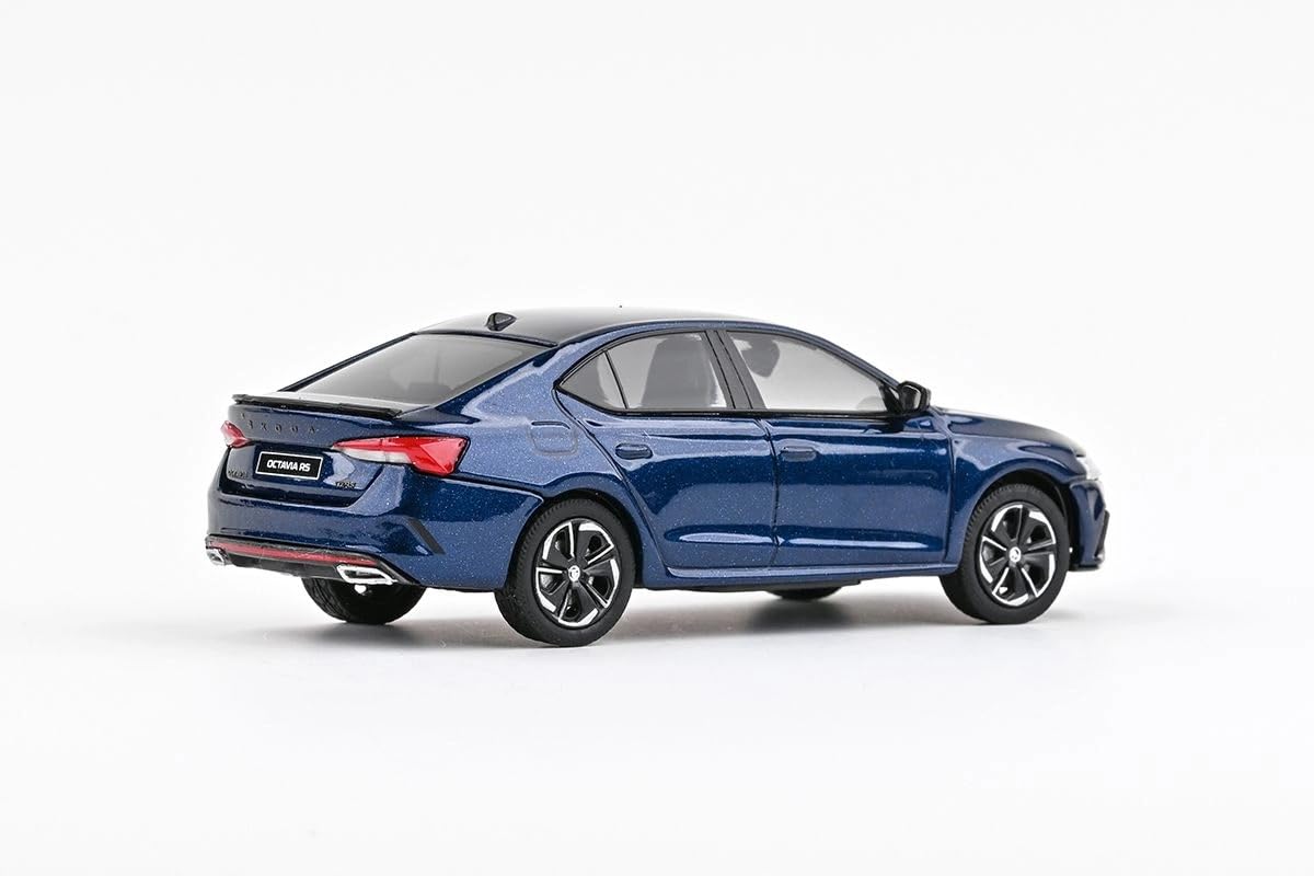 Skoda Octavia IV RS (2020) 1:43 Diecast metalowy model samochodu, wierny szczegółowy model kolekcjonerski i samochód zabawkowy dla dzieci i dorosłych, miniaturowy pojazd jako prezent – burzowy
