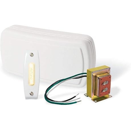 Broan-NuTone Doorbell Kit with Ergonomic Push Button and LED Indicator - BK115LWH