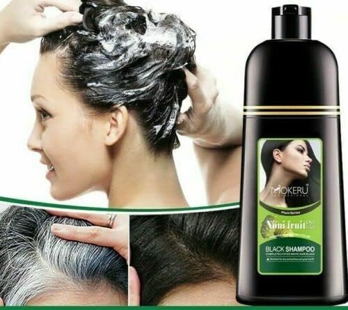 Miniatura 3 de Mokeru - Tinte natural orgánico para el cabello, solo 5 minutos Noni Plant Black Shampoo 16.9 fl oz