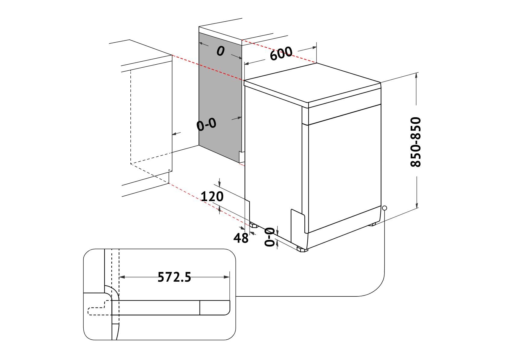Bauknecht B2F HD624 A Freistehender Geschirrspüler/ 60 CM/ 14 Maßgedecke/Hygieneprogramm/Vollwasserschutz/Startzeitvorwahl