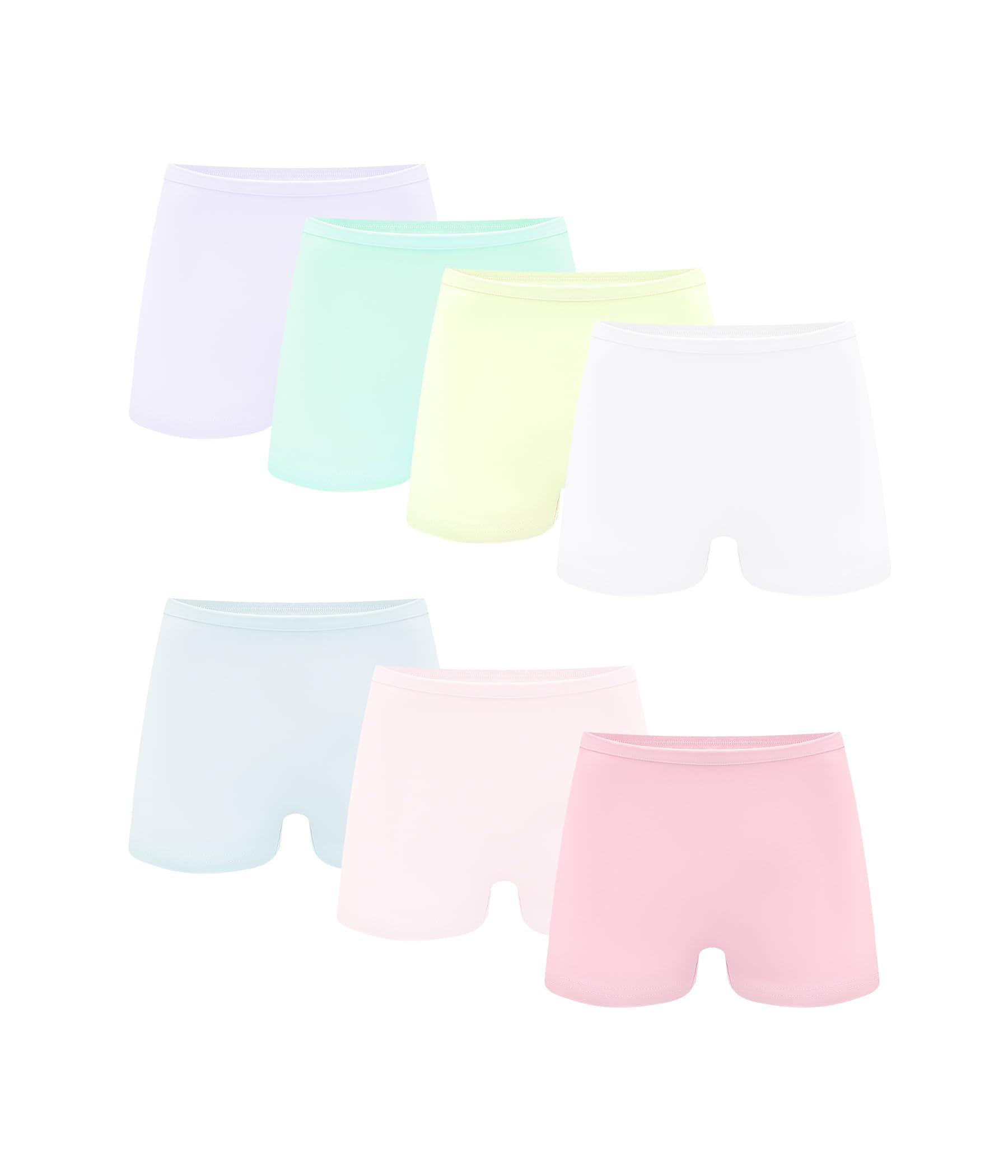 Girls' Cotton Boxer Shorts Multipack – Soft and Breathable Underwear, Comfortable Boxer Briefs for Ages 2-12 (Pack of 7)