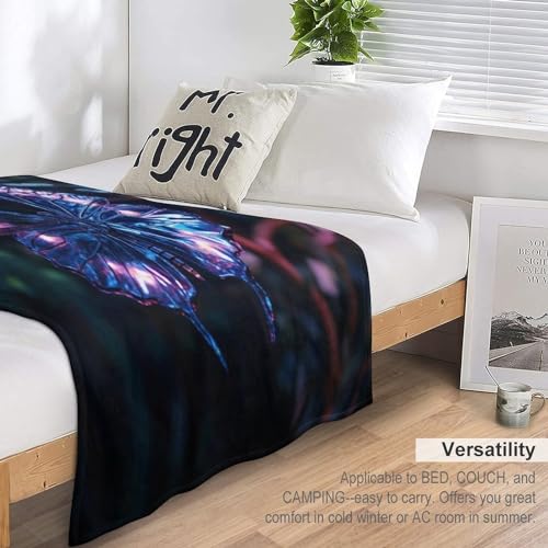 Couverture papillon flannel idée cadeau plaid doux pour anniversaire - 6