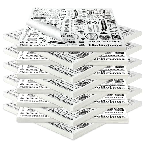 Outus 2400 Pcs 12 x 12 Inch Deli Wax Paper Sheets, White